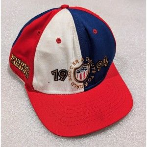 Vintage 1994 Jim Beam World Soccer Tour Hat World Cup Cap Made IN USA Snapback